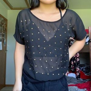 Black See Through Shirt